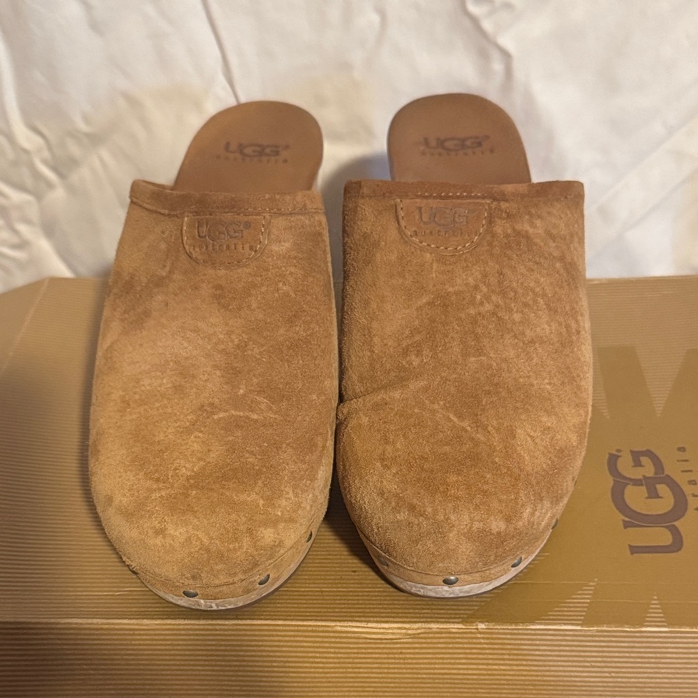 UGG Women’s Brown Suede Clogs